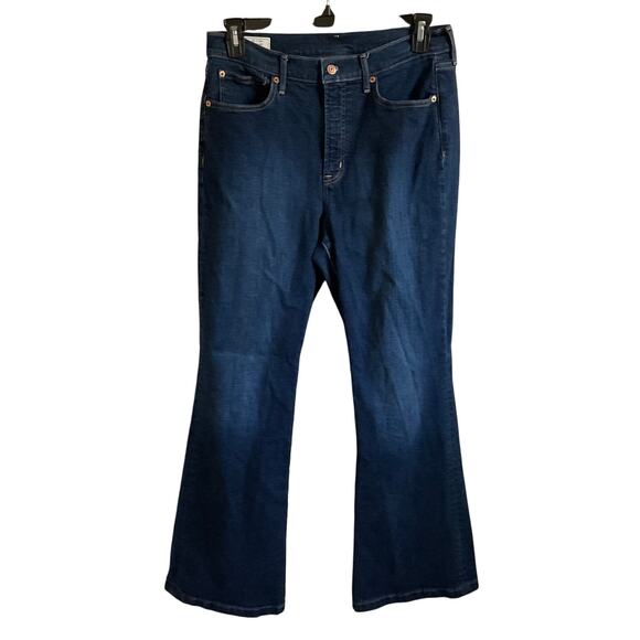 Gap 70’s Flare High Rise Dark Wash Jeans - Size 14 - Picture 1 of 7